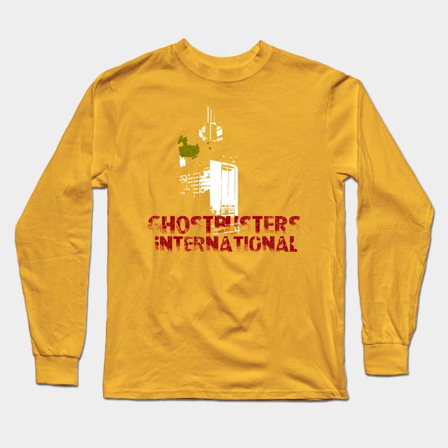 Ghostbusters International Skyrise Logo Long Sleeve T-Shirt by ghostbusterscities